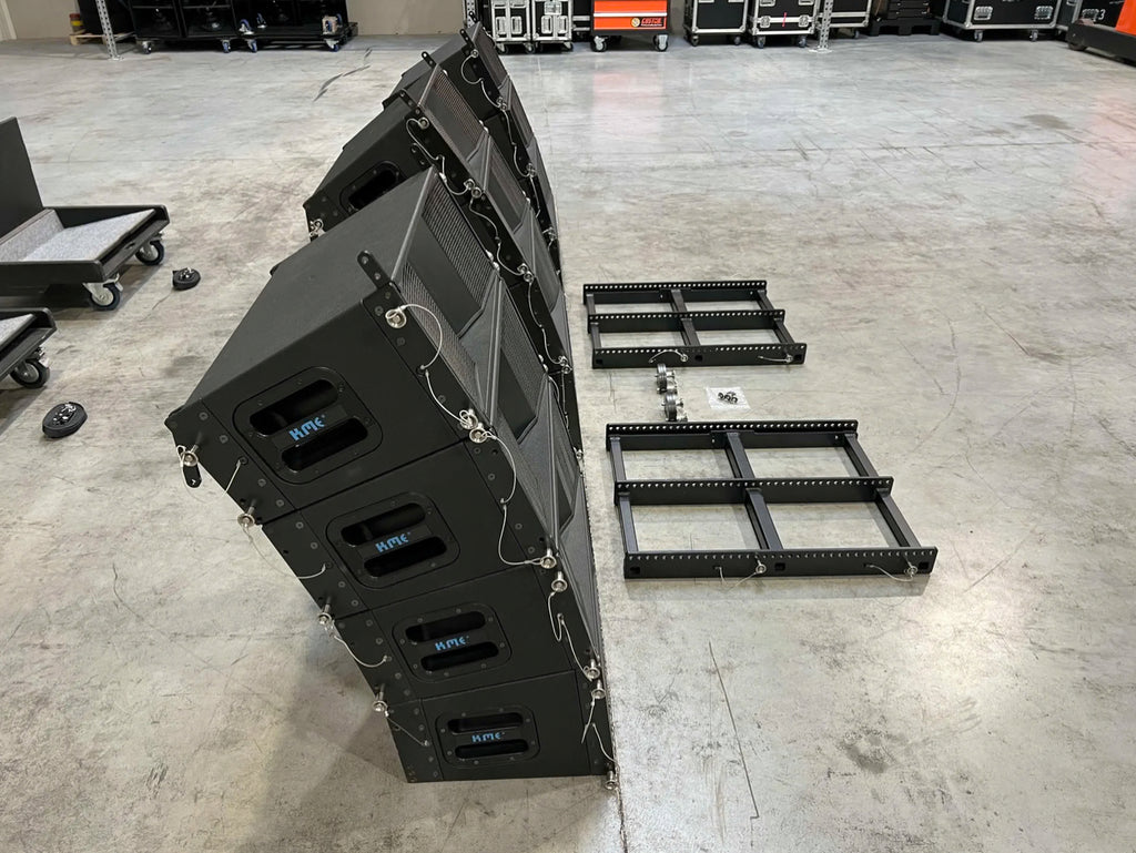 KME PANO line array: 8x QL906 + 4x QL1215 + 2x frame
