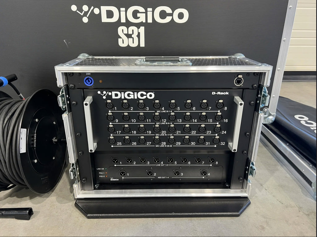 DiGiCo S31 + D-Rack + DMI-Madi-C + AES + Cable Cat6A