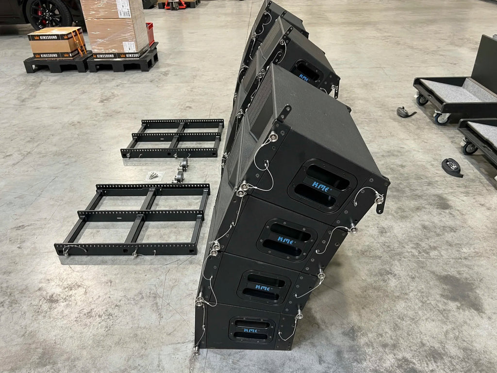 KME PANO line array: 8x QL906 + 4x QL1215 + 2x frame