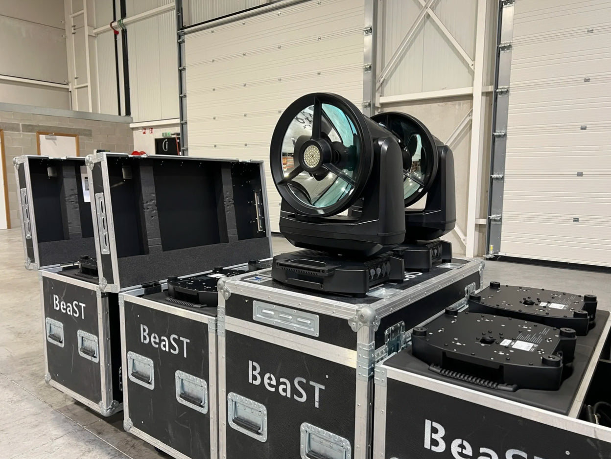 8x SGM Lighting G-7 BeaSt 6000K LED IP66 Dual Source Moving