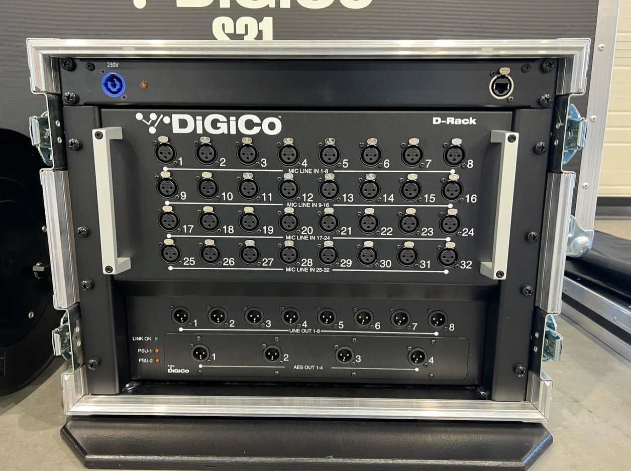 DiGiCo S31 + D-Rack + DMI-Madi-C + AES + Cable Cat6A