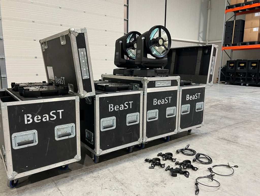 8x SGM Lighting G-7 BeaSt 6000K LED IP66 Dual Source Moving