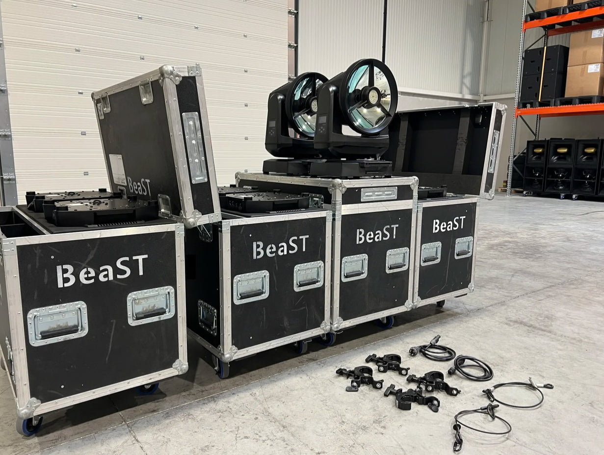 8x SGM Lighting G-7 BeaSt 6000K LED IP66 Dual Source Moving