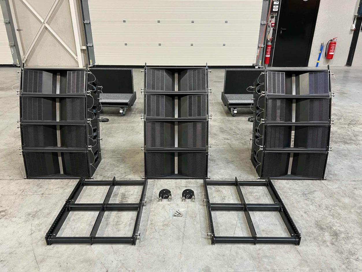 KME PANO line array: 8x QL906 + 4x QL1215 + 2x frame