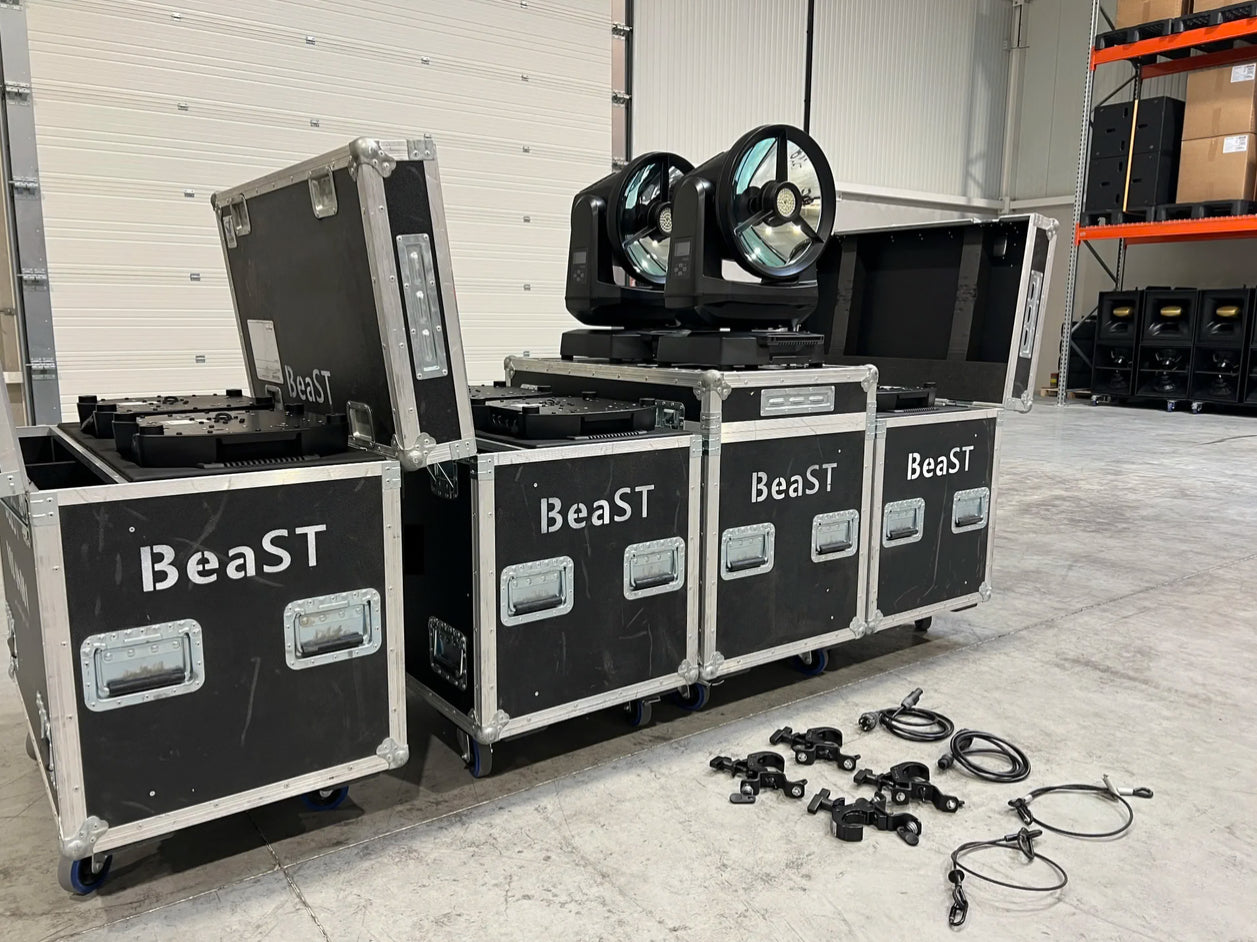 8x SGM Lighting G-7 BeaSt 6000K LED IP66 Dual Source Moving